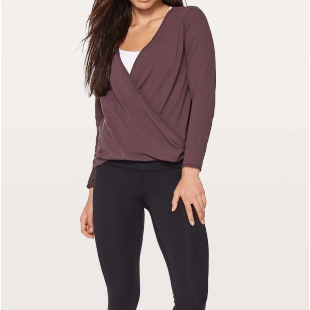 LULULEMON Full Freedom faux wrap long sleeve top
